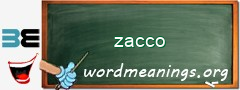 WordMeaning blackboard for zacco